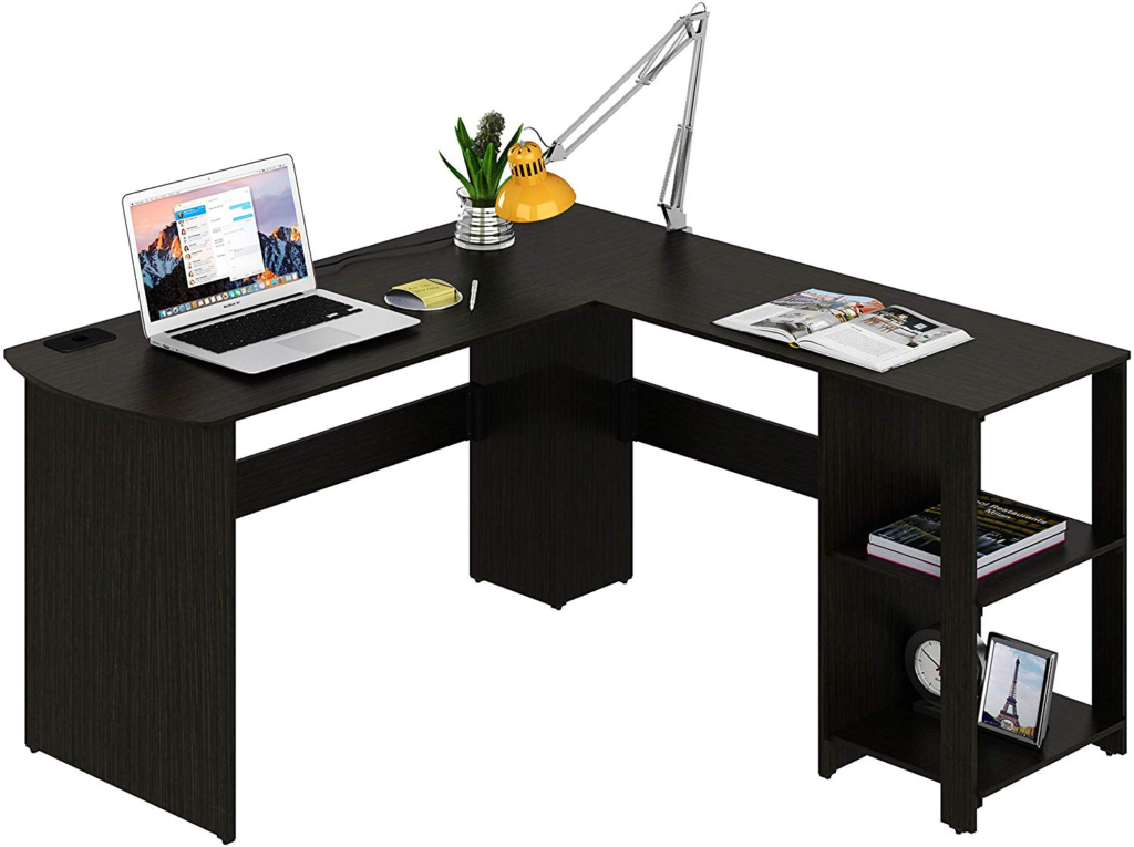 SHW L-Shaped Corner Desk for Home or Office