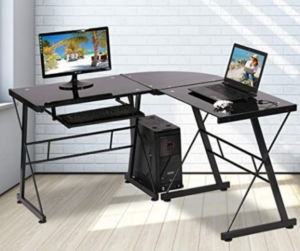 Three Piece Corner/Gaming Desk by AmazonBasics